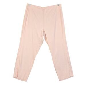 J Jill Womens Linen Stretch Pull On Ankle‎ Pants Size Large Pearl Pink Comfort